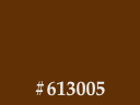 Color swatch of #613005.
